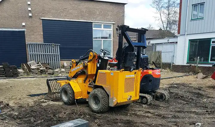 Minigraver graafmachine mini shovel huren