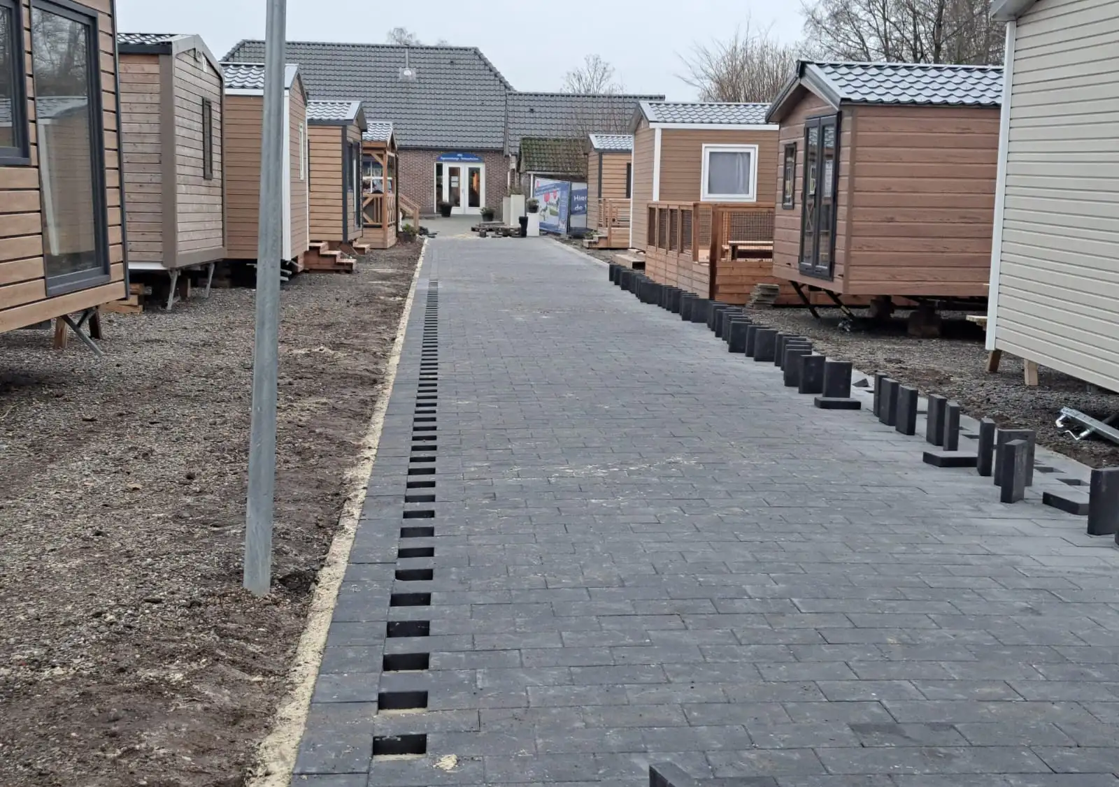 Bestrating bij een camping